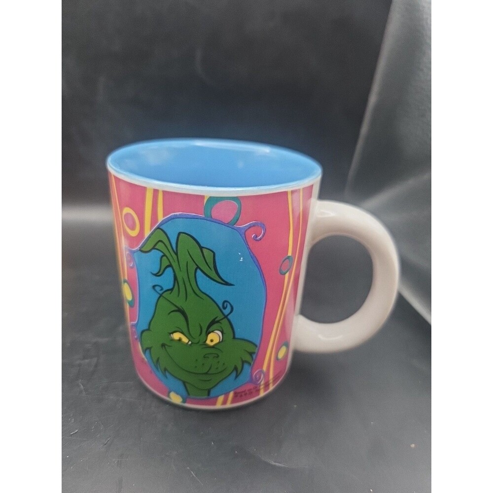 VTG Dr Seuss How the GRINCH Stole Christmas Ceramic Coffee Mug 8 oz *READ*